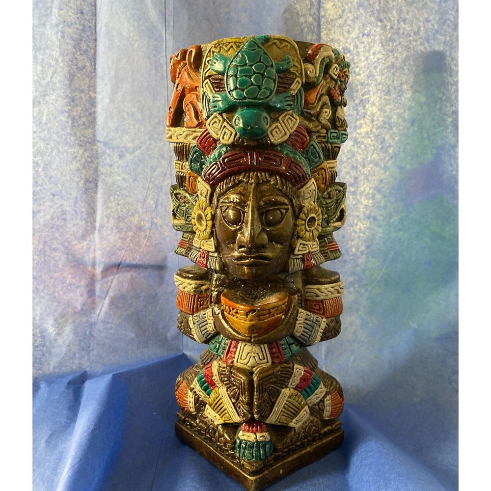 Mayan warrior statue 9 inch Beautifully craftsmanship